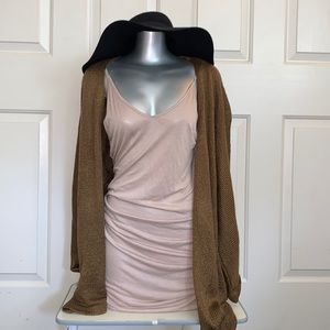 Brown thick knitted cardigan